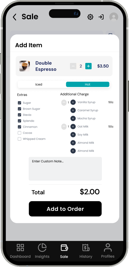 AnyPay POS on iPhone